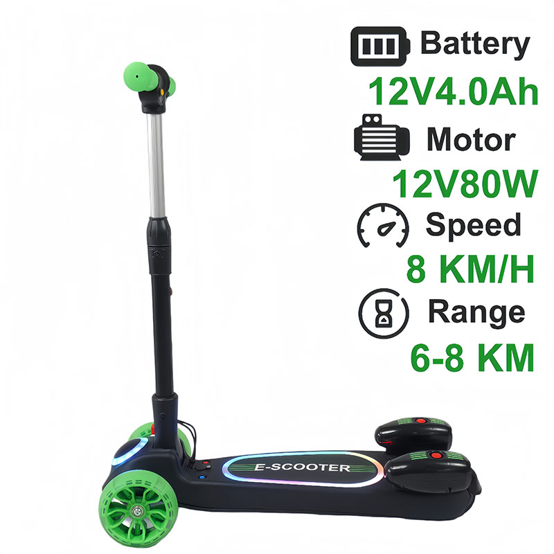 3-Wheel Kids Electric Scooter with LED Lights(12V 80W) SG06S 3-Wheel Kids Electric Scooter with LED Lights(12V 80W) SG06S